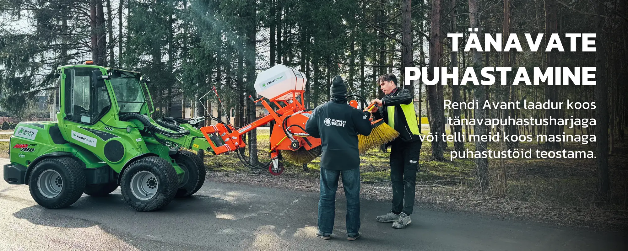 Tänavate puhastamine harjamine tänavapuhastus Bravo Rent